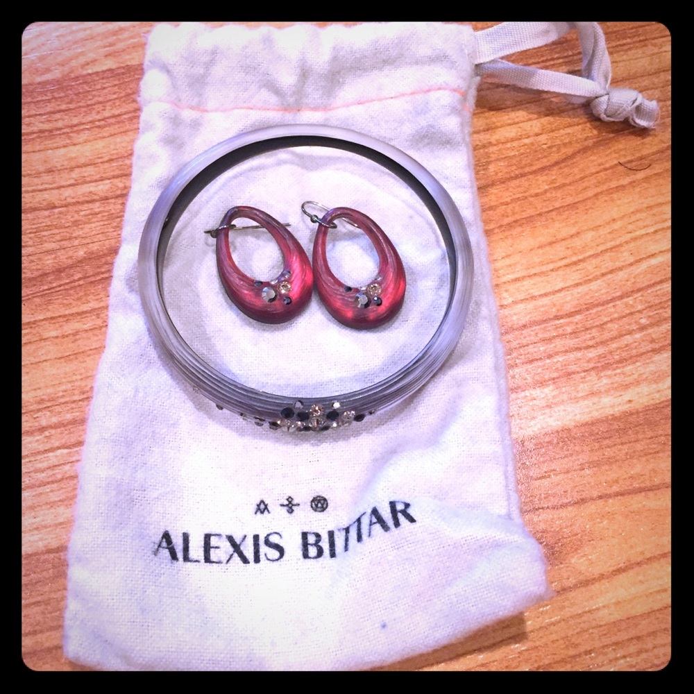 Alexis Bittar earrings & matching bracelet